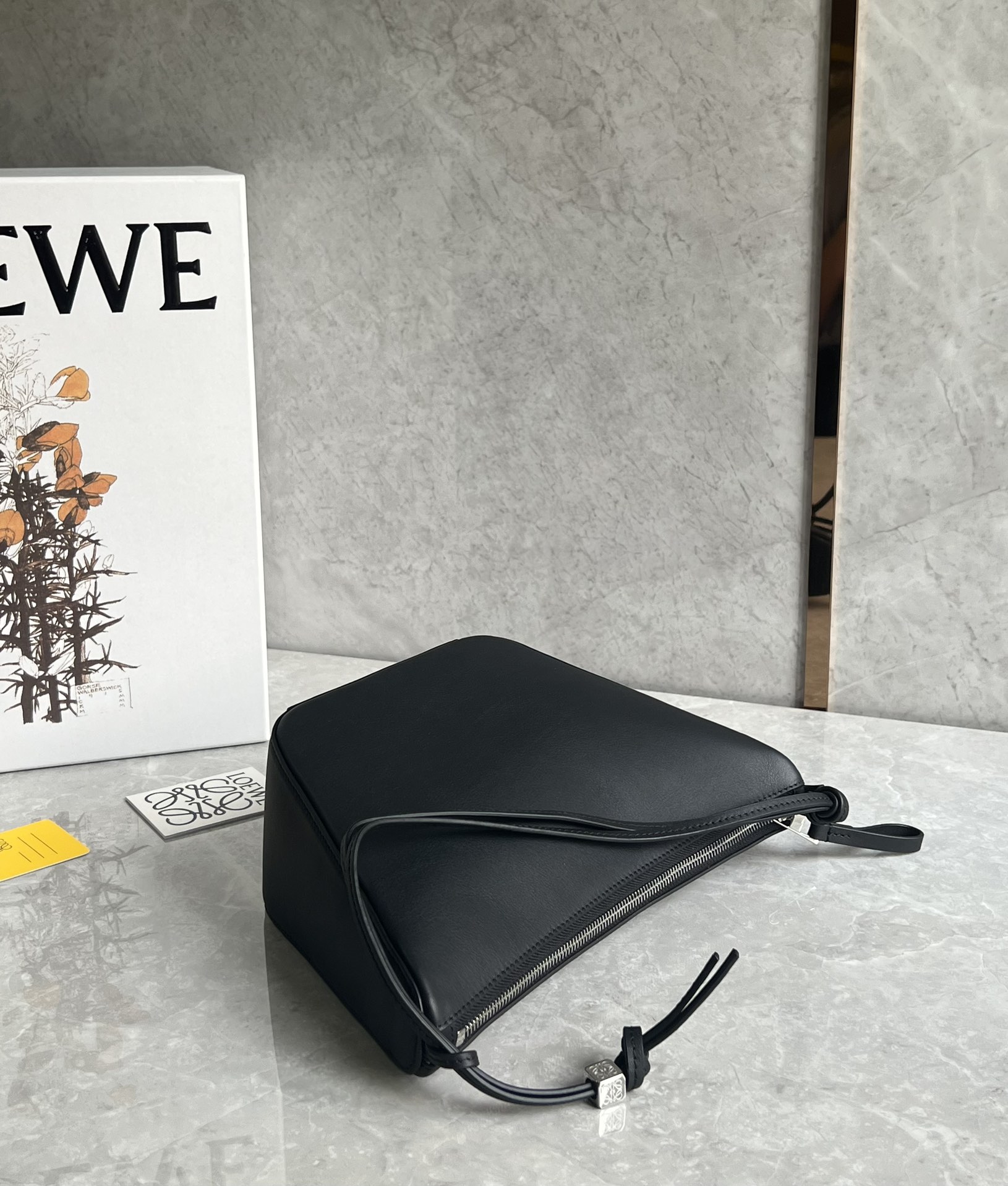 Loewe Mini Hammock Hobo Bag in Classic Calfskin Black